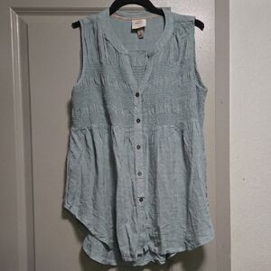 Knox Rose Light Blue Sleeveless Blouse